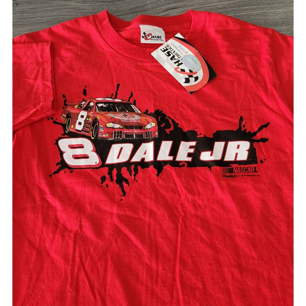 Chase VF Imagewear‎ 2006 Boy's S Dale Jr 8 Red Graphic T-Shirt 100% Cotton NWT